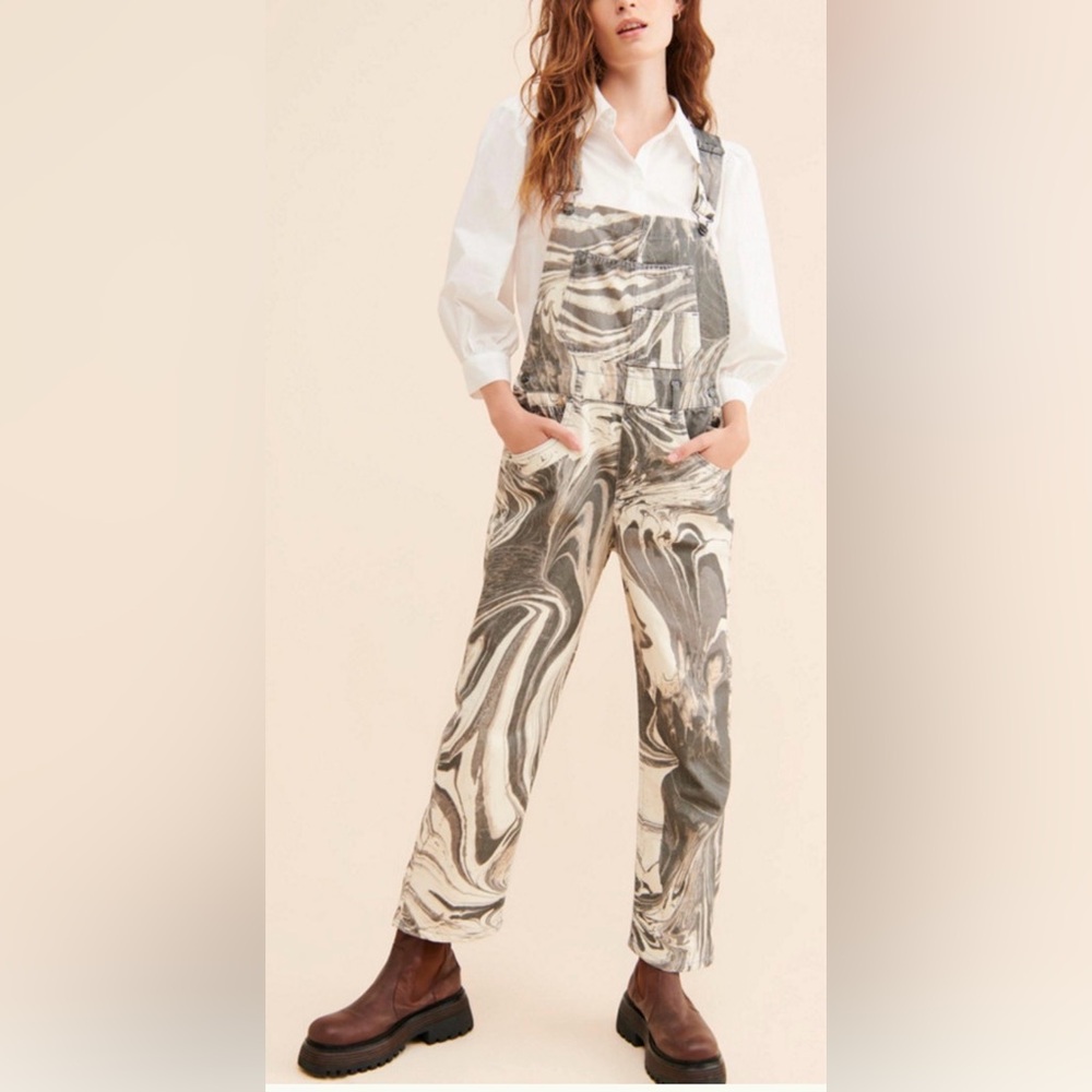 Free people ziggy printed overalls